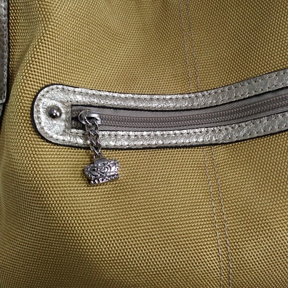 Kathy Van Zeeland Summer Yellow Canvas Hobo Bag *EUC* - Picture 6 of 12